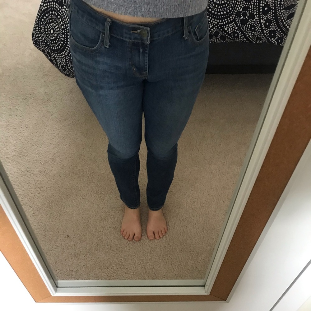 Old navy blue jeans